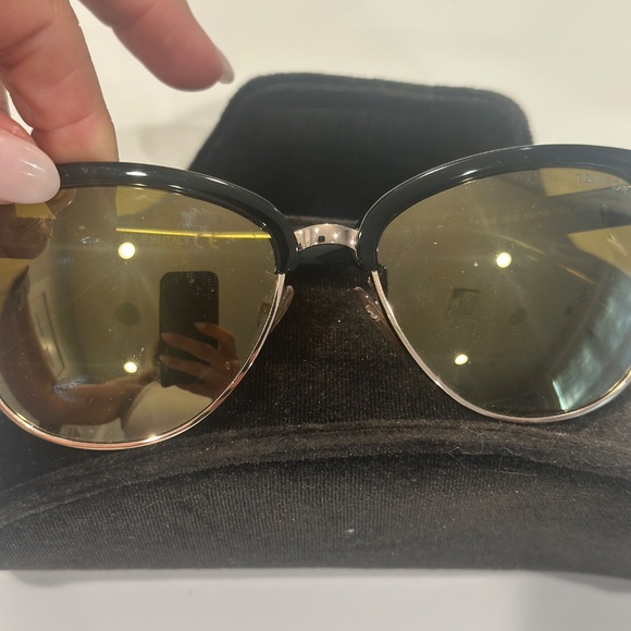 Tom Ford Sunglasses Fany Black/Gold Mirrored TF 368 with Case - Picture 7 of 15